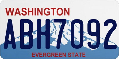 WA license plate ABH7092