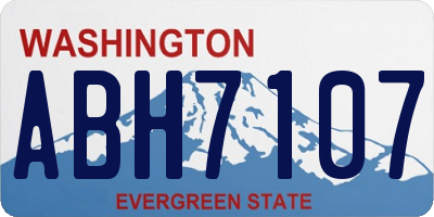 WA license plate ABH7107