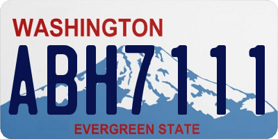 WA license plate ABH7111