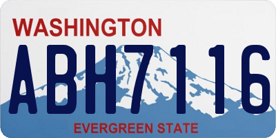 WA license plate ABH7116
