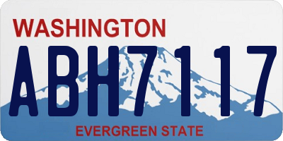 WA license plate ABH7117
