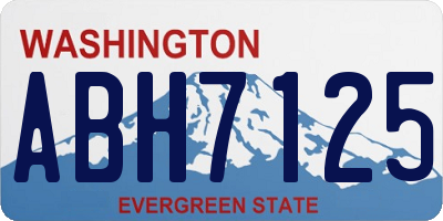 WA license plate ABH7125