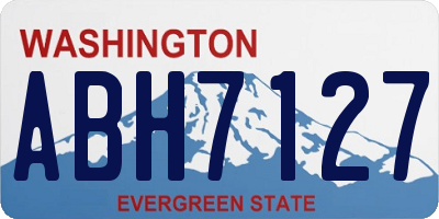 WA license plate ABH7127