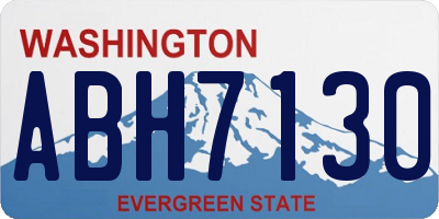 WA license plate ABH7130