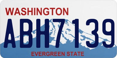 WA license plate ABH7139