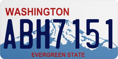 WA license plate ABH7151