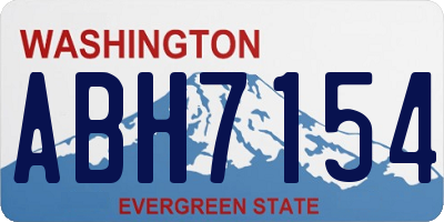 WA license plate ABH7154