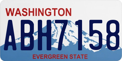 WA license plate ABH7158