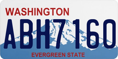 WA license plate ABH7160