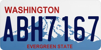 WA license plate ABH7167