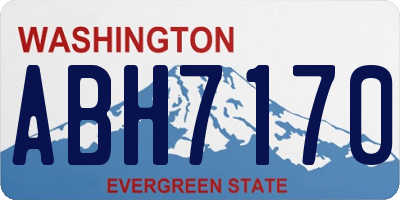WA license plate ABH7170