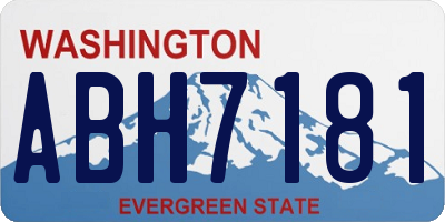 WA license plate ABH7181