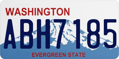WA license plate ABH7185