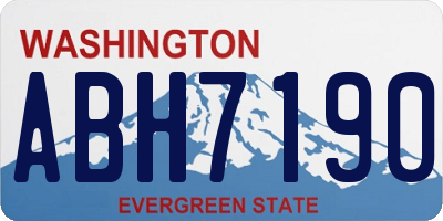 WA license plate ABH7190