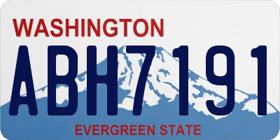 WA license plate ABH7191