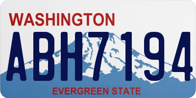 WA license plate ABH7194