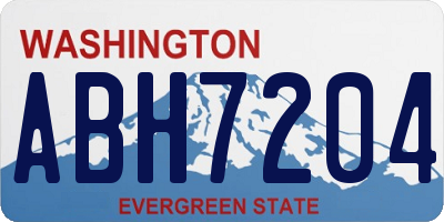 WA license plate ABH7204