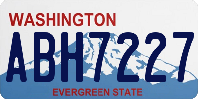 WA license plate ABH7227