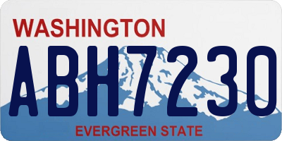 WA license plate ABH7230
