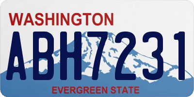 WA license plate ABH7231