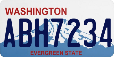 WA license plate ABH7234