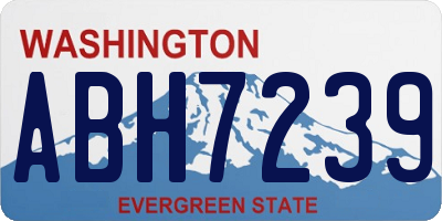 WA license plate ABH7239