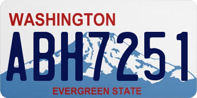 WA license plate ABH7251