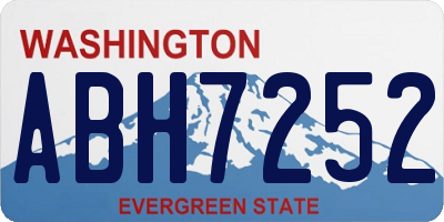 WA license plate ABH7252