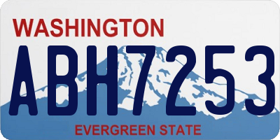 WA license plate ABH7253