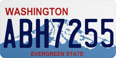 WA license plate ABH7255