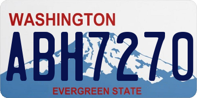 WA license plate ABH7270