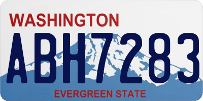 WA license plate ABH7283
