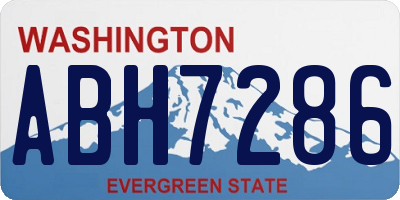 WA license plate ABH7286