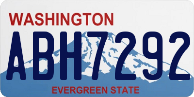 WA license plate ABH7292
