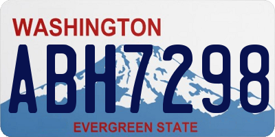 WA license plate ABH7298