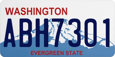 WA license plate ABH7301