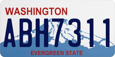 WA license plate ABH7311