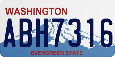 WA license plate ABH7316