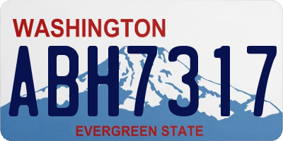 WA license plate ABH7317
