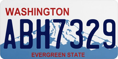 WA license plate ABH7329