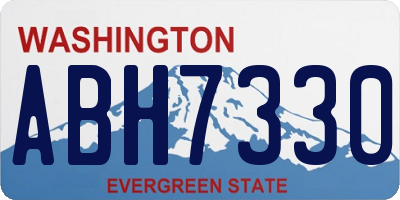 WA license plate ABH7330