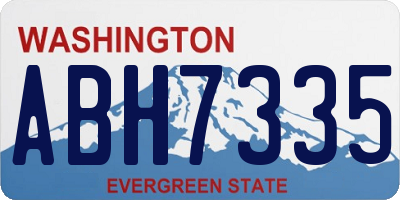 WA license plate ABH7335