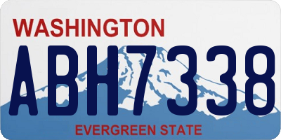 WA license plate ABH7338