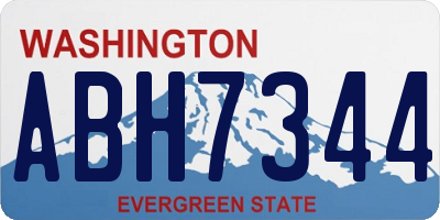 WA license plate ABH7344