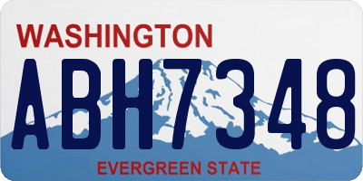 WA license plate ABH7348