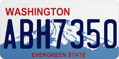 WA license plate ABH7350