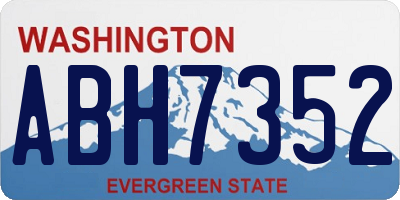 WA license plate ABH7352