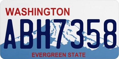 WA license plate ABH7358