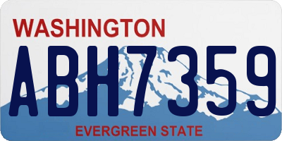 WA license plate ABH7359