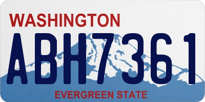 WA license plate ABH7361